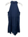 Eliza J Size 4 Dark Blue Cotton Button Down Sleeveless Above Knee Dress Dark Blue / 4