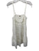 FP One Size XS Cream Cotton lace paneling Pintuck Mini Slip Dress Cream / XS