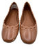 Larroude Shoe Size 7.5 Brown Leather Cut Outs Scalloped Round Toe Flats Brown / 7.5