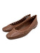 Larroude Shoe Size 7.5 Brown Leather Cut Outs Scalloped Round Toe Flats Brown / 7.5
