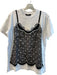 Marc Jacobs Size XS White & Black Cotton Crew Neck Short Sleeve Top White & Black / XS