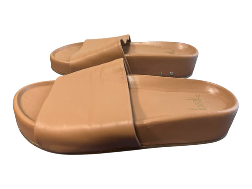 Beek Shoe Size 7 Camel Leather Open Toe & Heel Platform Slide Shoes Camel / 7