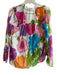 Mille Size XS White & Multi Cotton Long Sleeve Button Down Floral Sheer Top White & Multi / XS