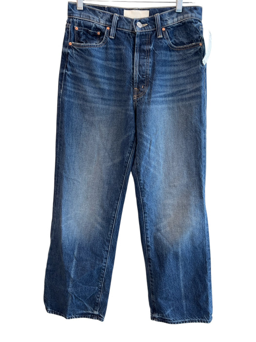 Mother Size 27 Dark Wash Cotton High Rise 5 Pocket Wide Leg Jeans Dark Wash / 27