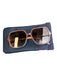 Le Specs Pink Plastic Square Round Lens Rose Gold Hardware Oversize Sunglasses Pink