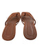 Open Edit Shoe Size 7 Brown Faux Suede Fabric Upper Kitten Heel Flip Flop Shoes Brown / 7