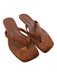 Open Edit Shoe Size 7 Brown Faux Suede Fabric Upper Kitten Heel Flip Flop Shoes Brown / 7