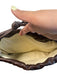 The Horse Brown Leather Seam Detail Clutch Drawstring Bag Brown / S/M