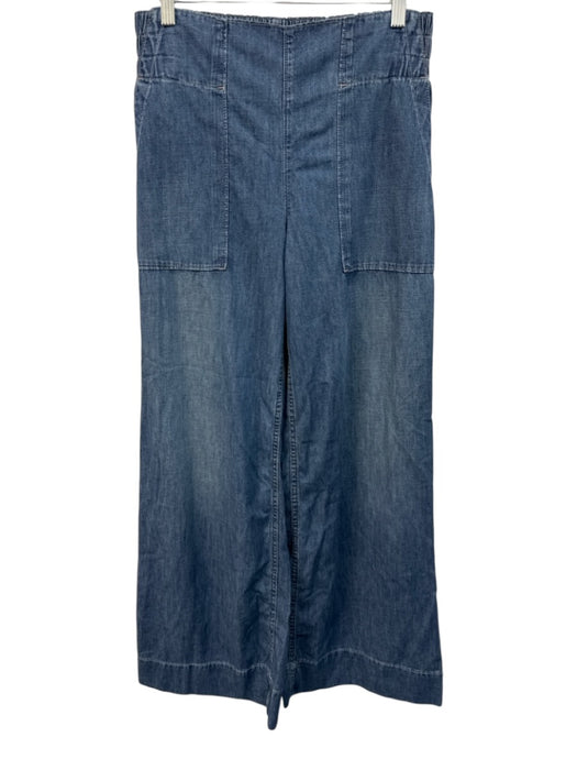We The Free Size Small Medium Wash Cotton Elastic Waist Patch Pocket Pants Medium Wash / Small