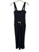 Vuori Size Small Black Modal Blend Sleeveless Ribbed Drawstring Waist Jumpsuit Black / Small