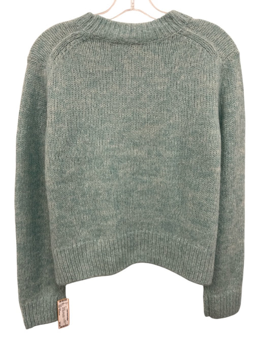 Vince Size Medium Teal Blue Alpaca Blend Long Sleeve Knit Ribbed Sweater Teal Blue / Medium