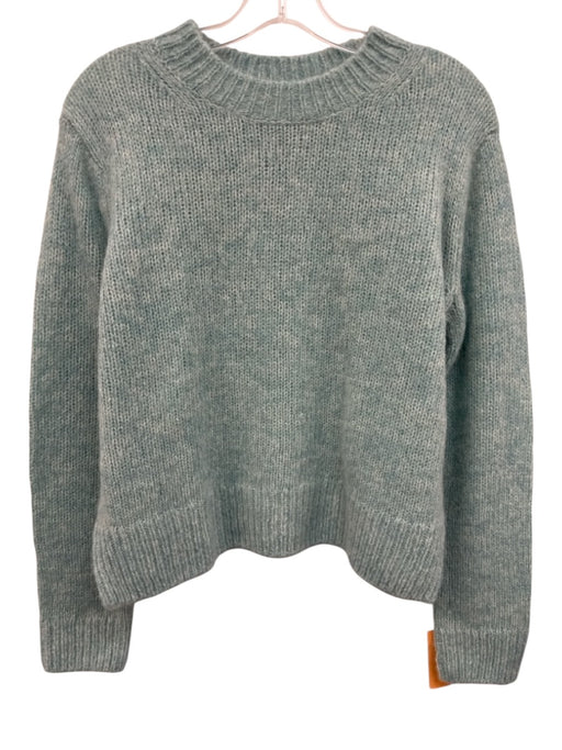 Vince Size Medium Teal Blue Alpaca Blend Long Sleeve Knit Ribbed Sweater Teal Blue / Medium