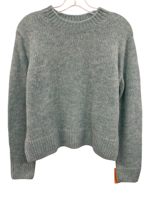 Vince Size Medium Teal Blue Alpaca Blend Long Sleeve Knit Ribbed Sweater Teal Blue / Medium