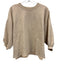 Rachel Comey Size XS/S Beige & Gray Cotton Blend Half Puff Sleeve Sweater Beige & Gray / XS/S