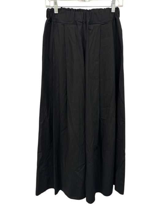 Labo.art Size 0 Black Cotton Elastic Waist Pleated Wide Leg Pockets Pants Black / 0