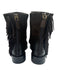 Mimmù Shoe Size 37 Dark Brown Suede leather Round Toe Fringe Back Zip Boots Dark Brown / 37