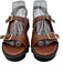 freda salvador Shoe Size 7 Brown Leather Upper Foam Sole Double Buckle Sandals Brown / 7