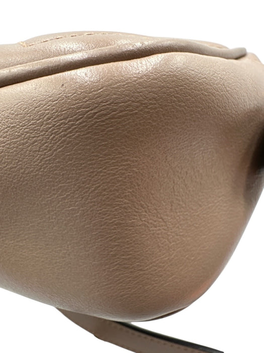 Gucci Blush Beige Leather Zip Close Marmont Interlocking GG Crossbody Strap Bag Blush Beige / Small