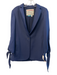 Cartonnier Size 0 Navy Blue Polyester Long Sleeve Collar Tie Detail Jacket Navy Blue / 0