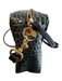 Clare V Green Embossed Leather Square Reptile Print Gold Hardware Bag Green / S