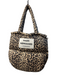 Mads Norgaard Brown Nylon Leopard Print Top Handle Puffer Tote Bag Brown / M