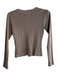 Citizens of Humanity Size S Brown Cotton Blend Round Neck 1/2 Button Top Brown / S