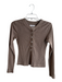 Citizens of Humanity Size S Brown Cotton Blend Round Neck 1/2 Button Top Brown / S
