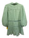 Alice + Olivia Size 6 Sage green Polyester 1/2 Balloon Sleeve Eyelet Dress Sage green / 6