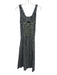 Toit Volant Size M/L Black, White, Neon Green Cotton Gingham Cut Out Midi Dress Black, White, Neon Green / M/L