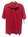 Sid Mashburn Size L Red Cotton Solid Polo Men's Short Sleeve Red / L