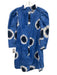 Sea New York Size 0 Blue & White Cotton High Neck Tie Dye Button Back Dress Blue & White / 0