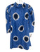 Sea New York Size 0 Blue & White Cotton High Neck Tie Dye Button Back Dress Blue & White / 0
