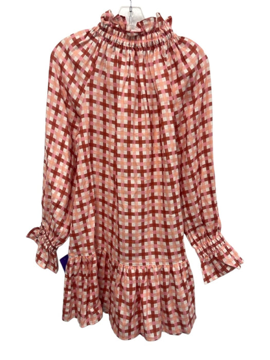 Ephemera Size 2 red, pink, white Linen Gingham high neck Knee length Dress red, pink, white / 2
