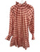 Ephemera Size 2 red, pink, white Linen Gingham high neck Knee length Dress red, pink, white / 2