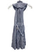 Alexis Size XS Blue & White Cotton Ruffle Stripe Halter Mini Dress Blue & White / XS