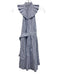 Alexis Size XS Blue & White Cotton Ruffle Stripe Halter Mini Dress Blue & White / XS
