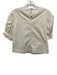 Buru Size XS Cream White Keyhole Back Short Puff Sleeve Top Cream White / XS
