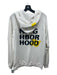 Free City Size 1/S White & Multi Cotton Hood graphic Kangaroo Pocket Sweatshirt White & Multi / 1/S