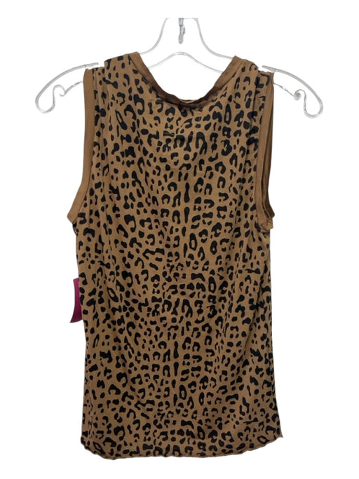 Nili Lotan Size S Brown & Black Cotton Animal Print Sleeveless Round Neck Top Brown & Black / S