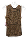 Nili Lotan Size S Brown & Black Cotton Animal Print Sleeveless Round Neck Top Brown & Black / S