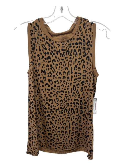 Nili Lotan Size S Brown & Black Cotton Animal Print Sleeveless Round Neck Top Brown & Black / S