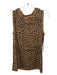 Nili Lotan Size S Brown & Black Cotton Animal Print Sleeveless Round Neck Top Brown & Black / S