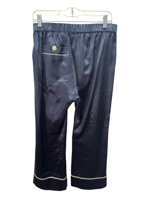 The Great Size 1/S Navy & white Viscose Blend Elastic Back Piping Paneled Pants Navy & white / 1/S