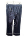 The Great Size 1/S Navy & white Viscose Blend Elastic Back Piping Paneled Pants Navy & white / 1/S