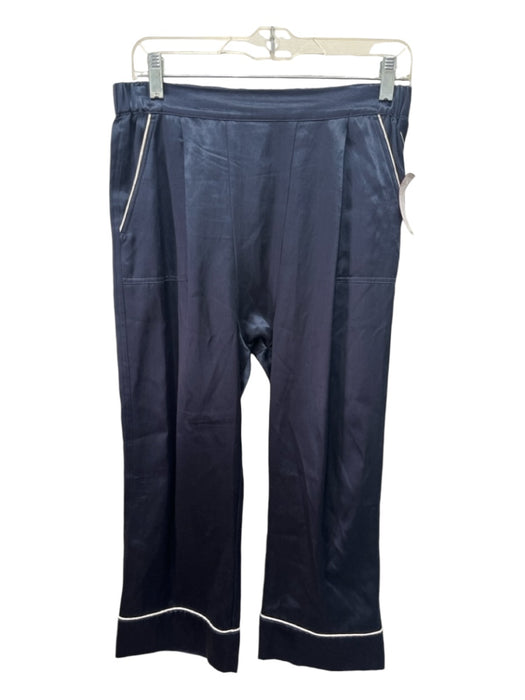 The Great Size 1/S Navy & white Viscose Blend Elastic Back Piping Paneled Pants Navy & white / 1/S