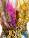 Moschino Couture Size 12 White & Multi Silk Sleeveless All Over Print Romper White & Multi / 12