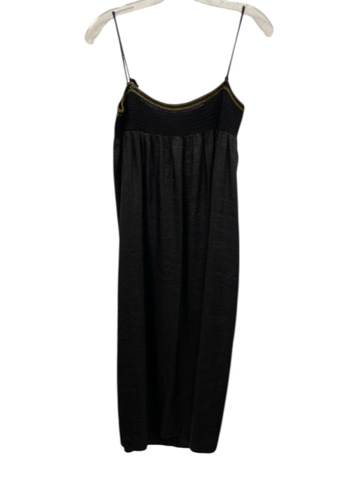 K.A.7 Size M Black & Gold Viscose Blend Sleeveless Knit Maxi Dress Black & Gold / M