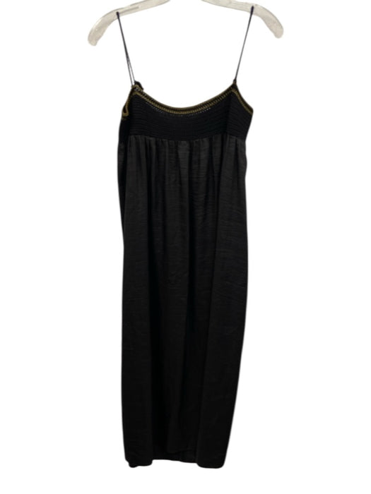 K.A.7 Size M Black & Gold Viscose Blend Sleeveless Knit Maxi Dress Black & Gold / M