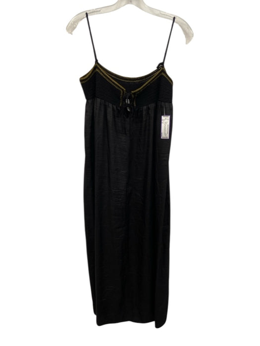 K.A.7 Size M Black & Gold Viscose Blend Sleeveless Knit Maxi Dress Black & Gold / M
