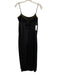 K.A.7 Size M Black & Gold Viscose Blend Sleeveless Knit Maxi Dress Black & Gold / M